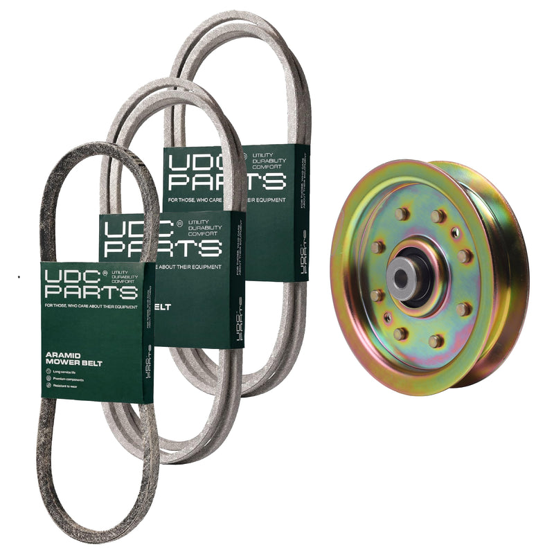  UDC Parts Mower Kit / Belt 754-04060 + Belt 754-04249 + Belt 954-05001 + Pulley 956-04129 / Fits Yard-Machines LT-42