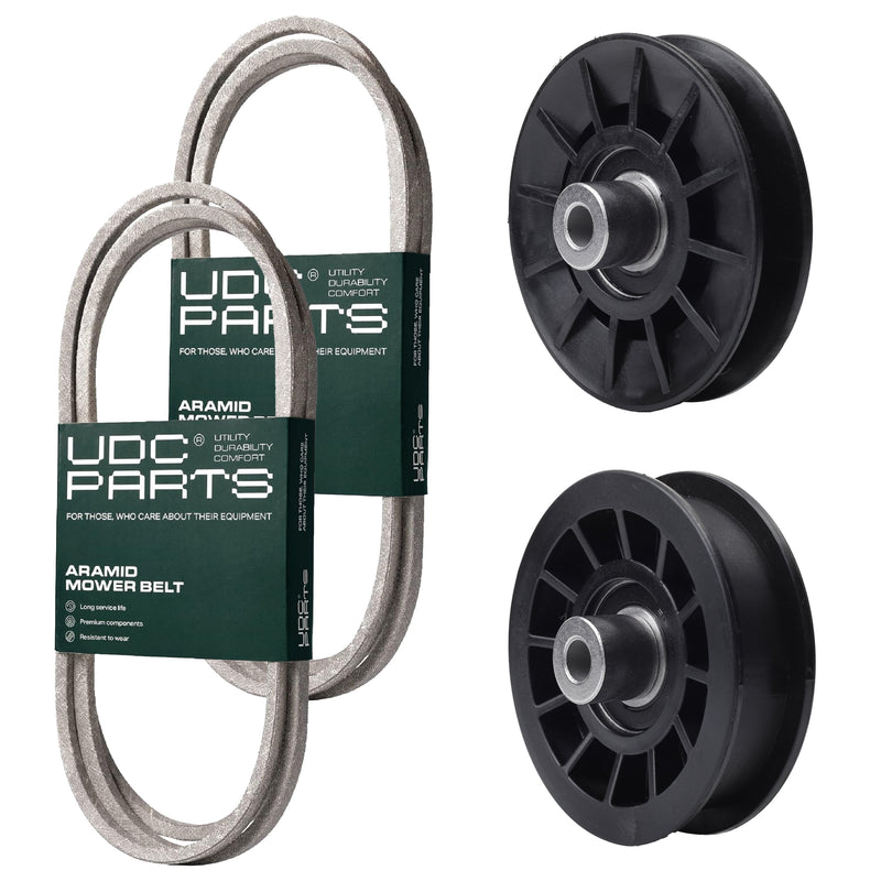  UDC Parts Mower Kit / Belt 197253 + Belt 405143 + Pulley 532194326 + Pulley 532194327 / Fits Husqvarna YTA1946 YTA20V46 YTA22V46 YTH20K46