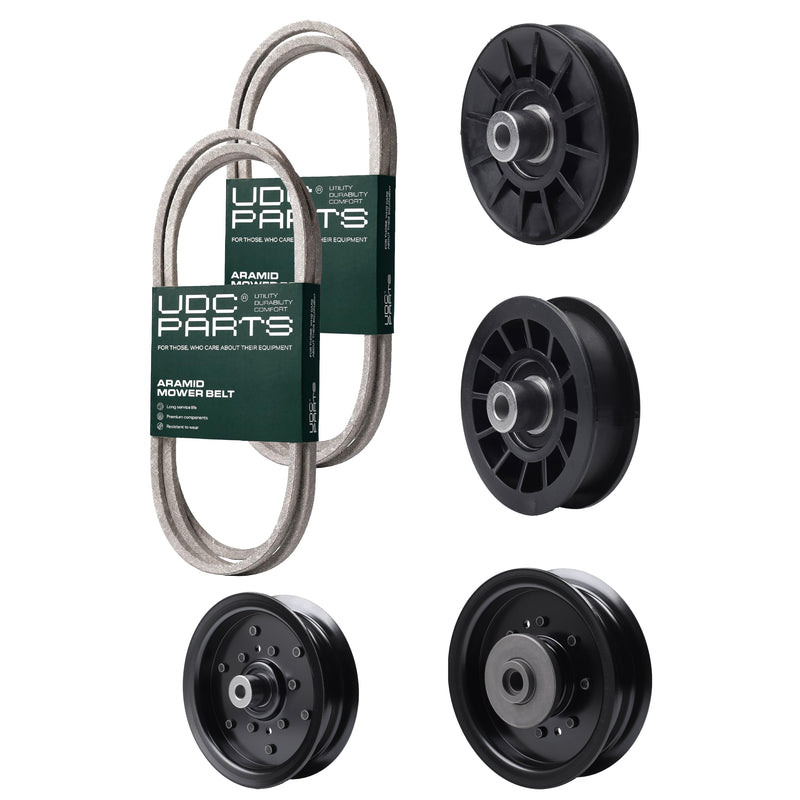 Products -  UDC Parts Mower Kit / Belt 130969 + Belt 140218 + Pulley 532194326 + Pulley 532196104 + Pulley 532196106 + Pulley 532194327 / Fits Poulan Pro PBGT22H48