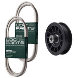  UDC Parts Mower Kit / Belt 130969 + Belt 140218 + Pulley 532194327 / Fits Husqvarna LTH151 LTH171 YTH220 Twin YTH2448T