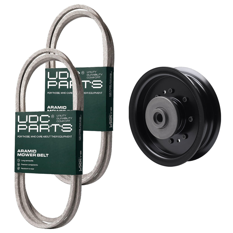  UDC Parts Mower Kit / Belt 130969 + Belt 140218 + Pulley 532196104 / Fits Poulan Pro PBGT22H48