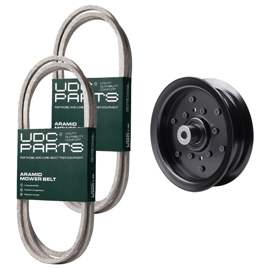 Products -  UDC Parts Mower Kit / Belt 140218 + Belt 144959 + Pulley 532196106 / Fits Husqvarna LOYTH20F42T LTH171 YTH2042 XP YTH20F42T YTH2242T