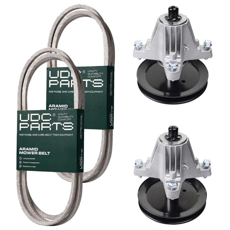  UDC Parts Mower Kit / Belt 754-04060 + Belt 754-05027A + Spindle 618-06976 + Spindle 918-06991 / Fits Troy-Bilt TB42