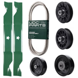 Wholesale Lawn Mower Parts -  UDC Parts Mower Kit / Belt 405143 + Pulley 532194326 + Pulley 532196104 + Pulley 532196106 + Pulley 532194327 + 2 Pack Blades 405380 / Fits Husqvarna YTH220 Twin