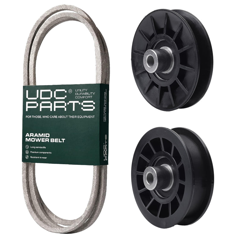  UDC Parts Mower Kit / Belt 405143 + Pulley 532194326 + Pulley 532194327 / Fits Husqvarna 2146XLS 2246LS 2346XLS TS146TXD TS146XD TS146XK TS146XKD TS246 TS346 YT46LS YTA1946 YTA20V46 YTA22V46 YTH1846