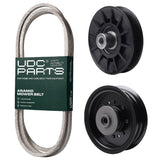  UDC Parts Mower Kit / Belt 405143 + Pulley 532194326 + Pulley 532196104 / Fits Husqvarna YTH220 Twin YTH2242TDF