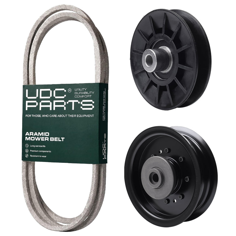  UDC Parts Mower Kit / Belt 405143 + Pulley 532194326 + Pulley 532196104 / Fits Husqvarna YTH220 Twin YTH2242TDF