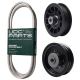  UDC Parts Mower Kit / Belt 140218 + Pulley 532196104 + Pulley 532194327 / Fits Poulan Pro PB22H48YT PB24H48YT PBGT22H48