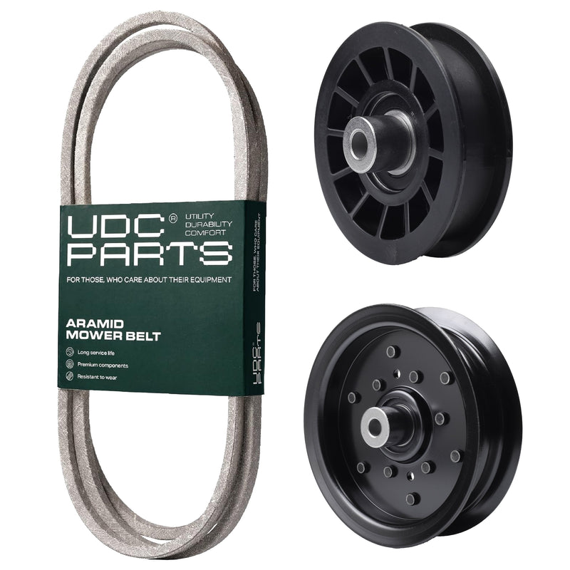 Products -  UDC Parts Mower Kit / Belt 405143 + Pulley 532196106 + Pulley 532194327 / Fits Husqvarna 2146XLS 2246LS 2346XLS TS246 TS346 YT46LS YTA1946 YTA20V46 YTA22V46 YTH18K46 YTH20K46 YTH20V46 YTH2146 YTH2146