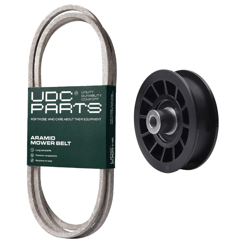  UDC Parts Mower Kit / Belt 194346 + Pulley 532194327 / Fits Poulan Pro PB10538LT PB145G42 PB15542LT PB175G42 PB19546LT PB2042YT PP155G42 PP175G42 PP175G46