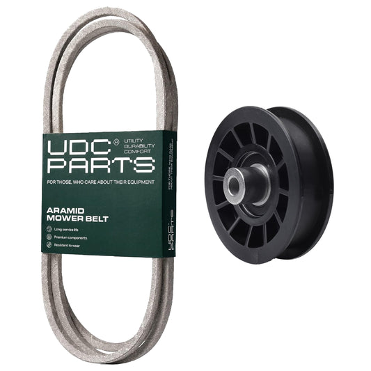 Products -  UDC Parts Mower Kit / Belt 194346 + Pulley 532194327 / Fits Husqvarna iZ5225 LT151 LT154 LT1597 LT1942 LT19538 LT19538R LTH126 LTH151 TS138M TS38 YT16542 YT16542T YT1942 YT1942T