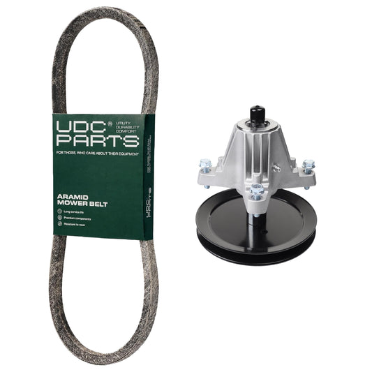 Products -  UDC Parts Mower Kit / Belt 754-04219 + Spindle 618-06989 / Fits Huskee LT-4600