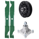 Products -  UDC Parts Mower Kit / Pulley 532194326 + Spindle 532174356 + 2 Pack Blades 405380 / Fits Husqvarna LT1597