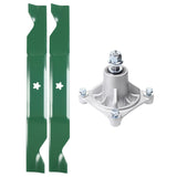  UDC Parts Mower Kit / Spindle 532174356 + 2 Pack Blades 405380 / Fits Jonsered Z46R