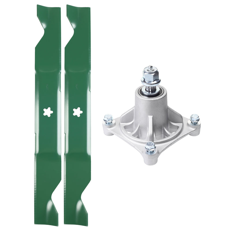  UDC Parts Mower Kit / Spindle 532174356 + 2 Pack Blades 405380 / Fits Jonsered Z46R