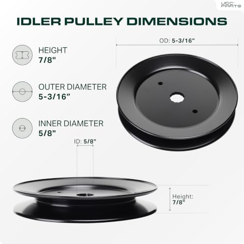  532129861 Idler Pulley / 42 48 54 inch deck / Replacement for Craftsman Husqvarna Poulan 129861 153535 173436 177865 532173436 532153535