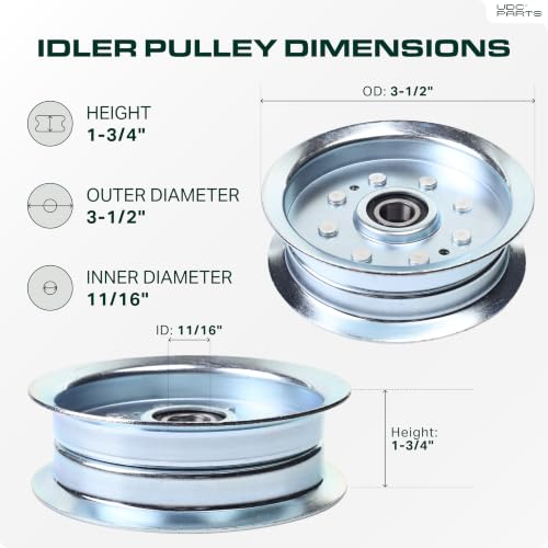  GY20629 Idler Pulley / 42 48 inch deck / Replacement for John Deere GY20110 GY20639 Sabre 14542GS 1642HS 1742HS
