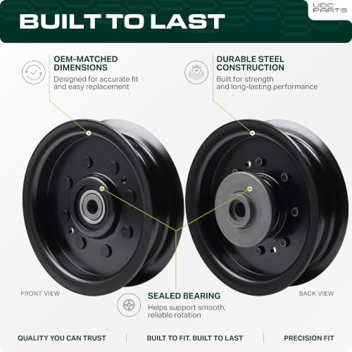  196104 Idler Pulley / 48 54 inch deck / Replacement for Husqvarna 532196104 197380 532197380 TS342 TS343 TS348 TS352 YT42DXLS