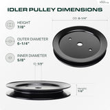  532195945 Idler Pulley / 42 46 inch deck / Replacement for Craftsman Poulan Husqvarna 195945 197473 197473 532197473 CT153 CT154 CTH163T CTH164T CTH173