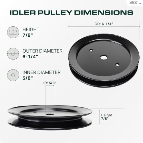  532195945 Idler Pulley / 42 46 inch deck / Replacement for Craftsman Poulan Husqvarna 195945 197473 197473 532197473 CT153 CT154 CTH163T CTH164T CTH173