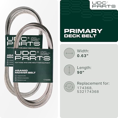  174368, 532174368 Mower Deck Belt Replacement for Craftsman, Husqvarna & More | 48-in Deck | Aramid Cord
