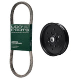  UDC Parts Mower Kit / Belt M154157 + Pulley AM106627 / Fits John Deere Z425 EZTrak 48