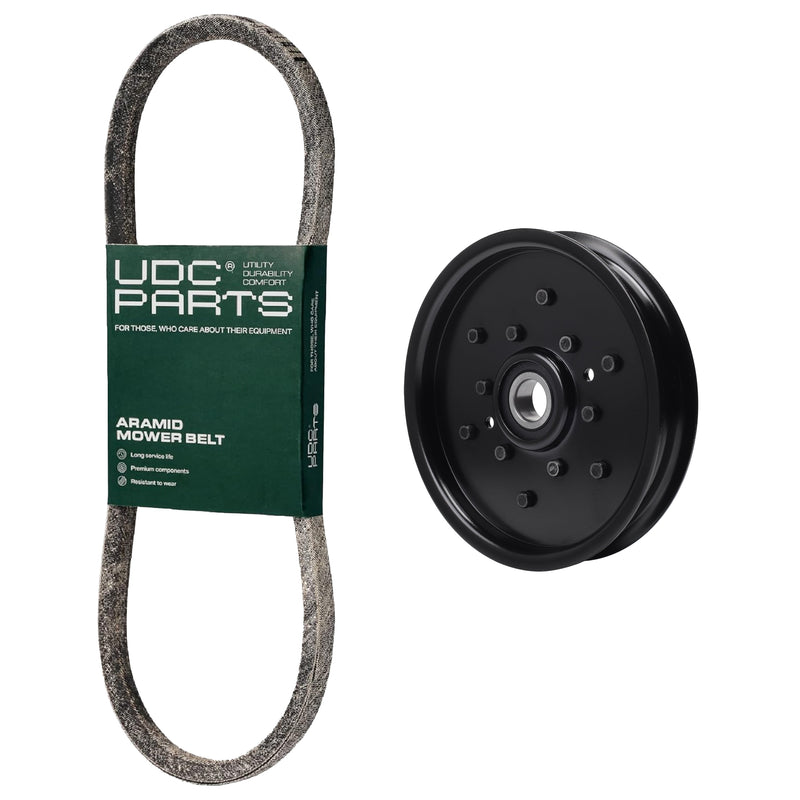  UDC Parts Mower Kit / Belt M154157 + Pulley AM106627 / Fits John Deere Z425 EZTrak 48