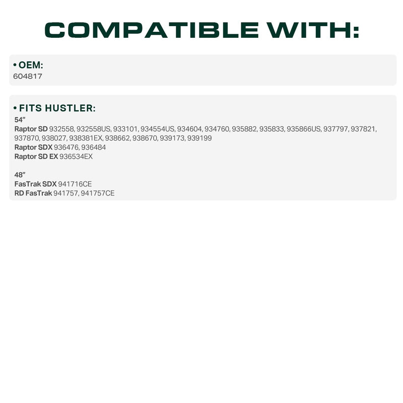  604817 Deck Belt Replacement for Hustler 54-in Deck