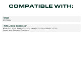  M174994 Mower Deck Belt Replacement for John Deere X350, X330, X370 & More | 42-in Deck | Aramid Cord