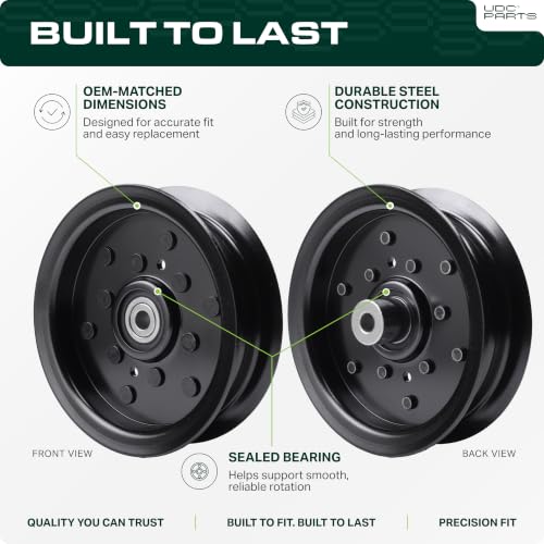  532196106 Idler Pulley / 42 46 48 54 inch deck / Replacement for Craftsman Husqvarna Ariens Poulan 532197379 197379 196106 MZ 54 RZ 5424 YTH24K48 2042 LS YTH24V54 LGH2654