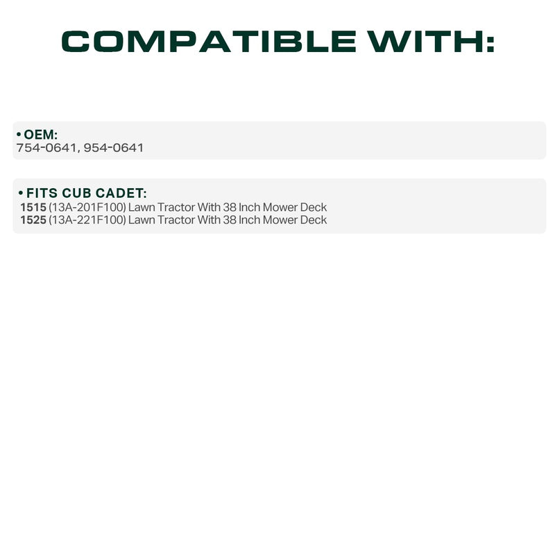  754-0641, 954-0641 Mower Deck Belt Replacement for Cub Cadet & More | 38-in Deck | Aramid Cord