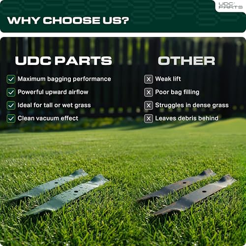  942-04308 Lawn Mower Blades 6 Point Star Replacement for Cub Cadet 42 inch 942-04308A 942-04308-X Craftsman T110 942-04312 XT1 LT42 LTX1040 Troy Bilt Pony Bronco / High Lift Mulching 2 Pack