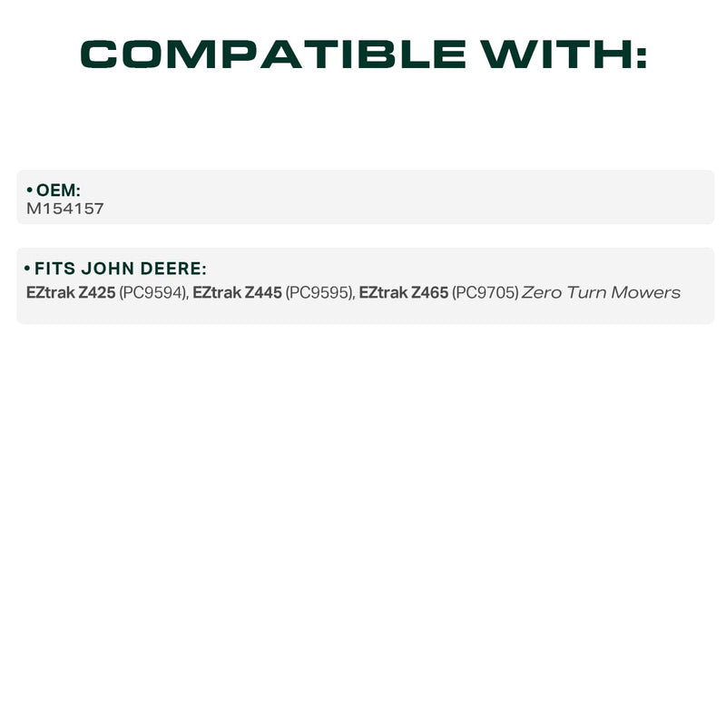  M154157 Mower Drive Belt Replacement for John Deere Z425, Z445, Z465 & More | Aramid Cord