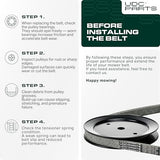  532138255, 130801 Mower Drive Belt Replacement for Craftsman, AYP & More | Aramid Cord