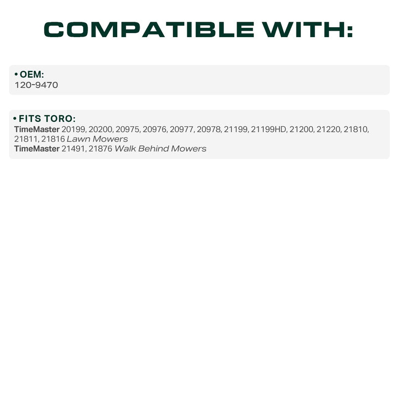  120-9470 Mower Traction Belt Replacement for Toro 21199, 20199 & More | Aramid Cord
