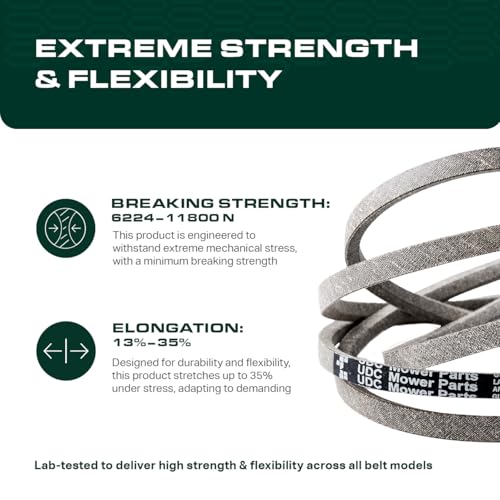  125907X, 532125907 Mower Drive Belt Replacement for Craftsman, Husqvarna & More | Aramid Cord