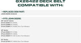  GX26422 Mower Deck Belt Replacement for John Deere Z325E, Z365R, Z330M & More | Aramid Cord
