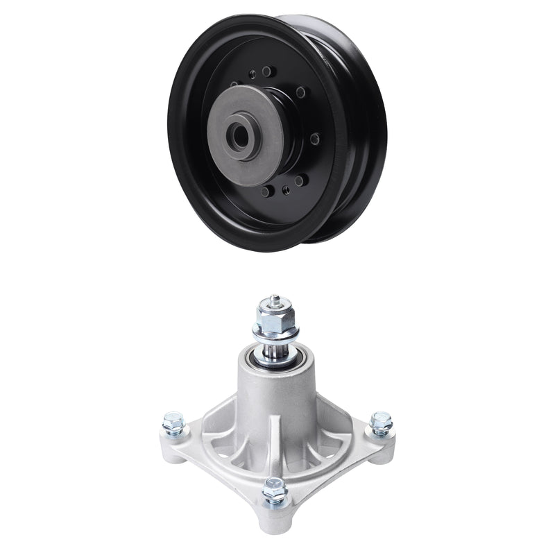  UDC Parts Mower Kit / Pulley 532196104 + Spindle 532174356 / Fits Husqvarna LSZ4622 LSZ5422 LSZ5424 LT1597 RZ4619 RZ4620 RZ4621 RZ4621BF RZ4622 RZ4622TBF RZ4623 RZ46i RZ5422 RZ5424 Z146 Z246 Z246i