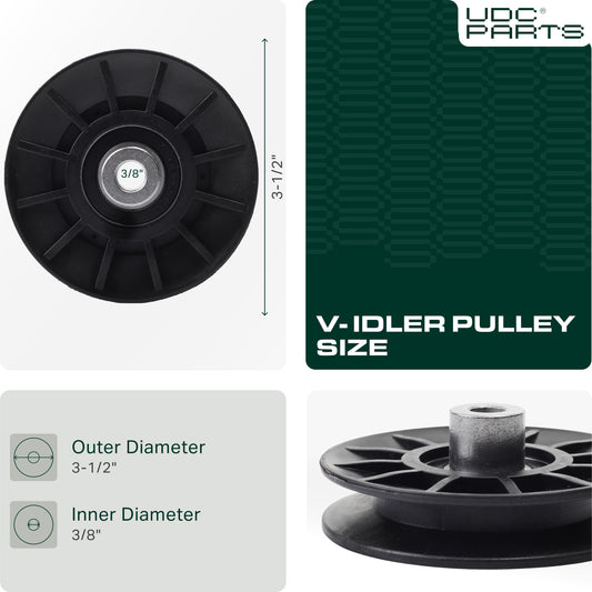 Aftermarket AYP Mower Parts -  UDC Parts 532194326 Idler Pulley for Poulan Husqvarna Craftsman 194326 194327 CT126 CT154 CTH126 CTH164T