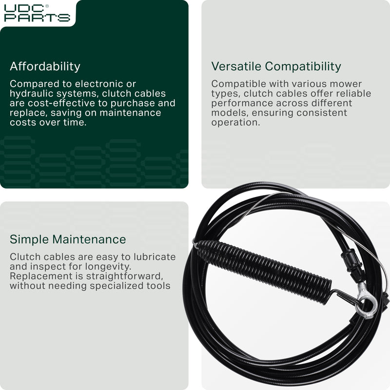  UDC Parts 532435110 Clutch Control Cable for 46 inch Husqvarna AYP Craftsman 435110 408319 532408319 Lawn Mowers
