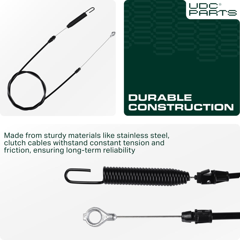Aftermarket Husqvarna Lawn Mower Parts -  UDC Parts 584243501 Clutch Cable for 58 inch Husqvarna Craftsman Poulan Ariens LTH152 TS142 YTA 22V46 YTH 18K46 YTH 18542 YTH 2146 PO15542LT