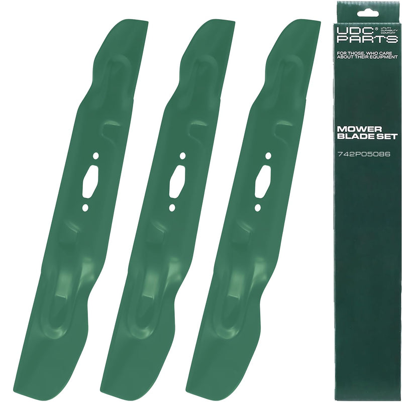  UDC Parts 742-05086 S-Shape Mower Blades Replacement for Cub Cadet 54 Inch ZTS2 742P05086 Craftsman CMXGZAM110194 Z5800 T3200 Z7600 TT440 Troy Bilt 490-110-C194 490-110-F194 ZT1 ZT2 / 3 Pack High Lift