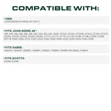  M154958 Secondary Deck Belt Replacement for John Deere 48 Inch GT235 X300 X320 320 345 325 180 245 265 GX345 LX280 GT275 X500 335 M110313 954-04055 754-04055 / Aramid Cord / 111.400 inches