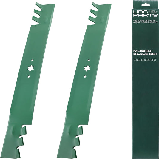 Aftermarket Columbia Lawn Mower Parts - 942-04290-X Mower Gator Mulching Blades 6 Point Star Replacement for Cub Cadet 46 Inch LTX 1045 1046 XT1 LT46 XT2 LX46 742-04290-X 942-04244A 942-04290A Craftsman Troy Bilt / 2 Pack