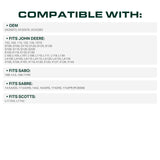  GX20072, UC32283 Mower Deck Belt Replacement for John Deere D130, D105, L100 & More | 42-in Deck | Aramid Cord