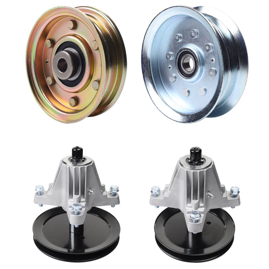 Products -  UDC Parts Mower Kit / Pulley 756-04224 + Pulley GY20629 + Spindle 618-06989 + Spindle 918-06991 / Fits Troy-Bilt TB46 Hydro