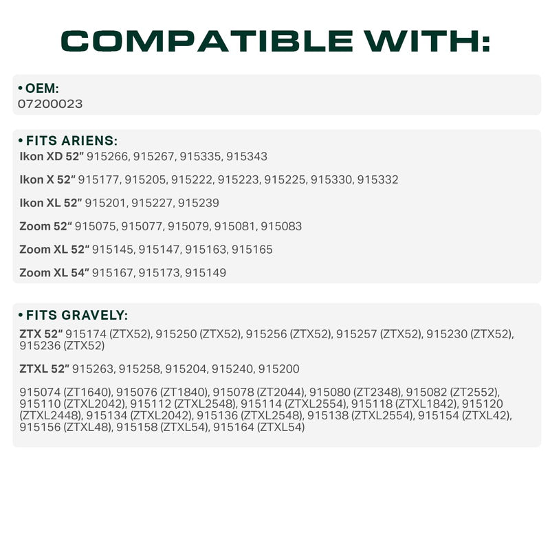  07200023 Gravely Belt Replacement for Ariens, Gravely 52-in Deck