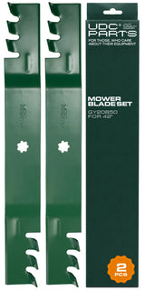  GY20850 Mower Blades Replacement for John Deere 42 inch D110 D130 D105 S100 E100 E120 E130 Z225 GX22151 AM141033 AM141031 AM141034 X305R D100 LA105 LA115 E110 / Gator Mulching Blades 2 Pack