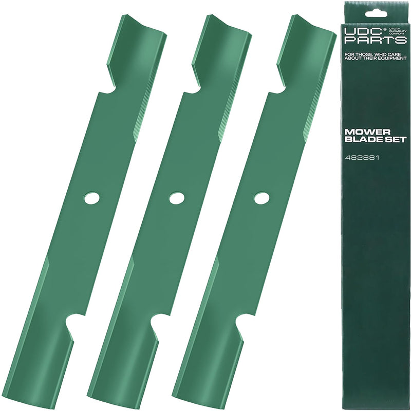  UDC Parts 482881 Mower Blades Replacement for Scag 61 Inch STTII-61V-31BV STTII-61V-35BV STTII-61V-37BV-EFI STTII-61V-40BV-EFI STT61V-35BVAC SCZ61V-27FX SCZ61V-31FX SCZ61V-32CV / 3 Pack High Lift