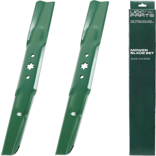 Aftermarket Columbia Lawn Mower Parts - 942-04308 Lawn Mower Blades 6 Point Star Replacement for Cub Cadet 42 inch 942-04308A 942-04308-X Craftsman T110 942-04312 XT1 LT42 LTX1040 Troy Bilt Pony Bronco / High Lift Mulching 2 Pack